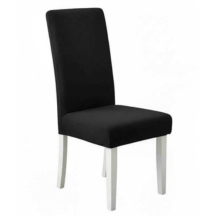 Anyseat Chair Cover Black Corn Kernels Waterproof Universal Size For Dining Room Stretch Seat Slipcovers