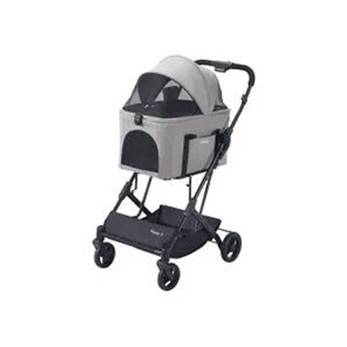Ibiyaya Travois Tri-Fold Pet Travel System/Stroller w/Detachable Carrier XL Grey