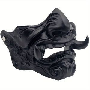 Lifebay Samurai Spirit: Japanese Prajna Ghost Face Mask for Halloween