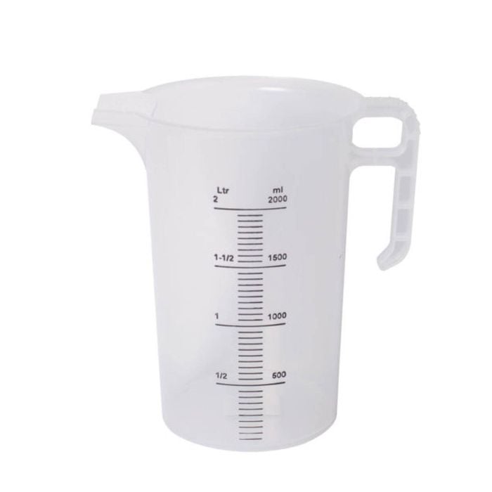 2l Measuring Jug Heavy Duty Clear Plastic Propylene Food Grade Bpa 5 Pro-jug