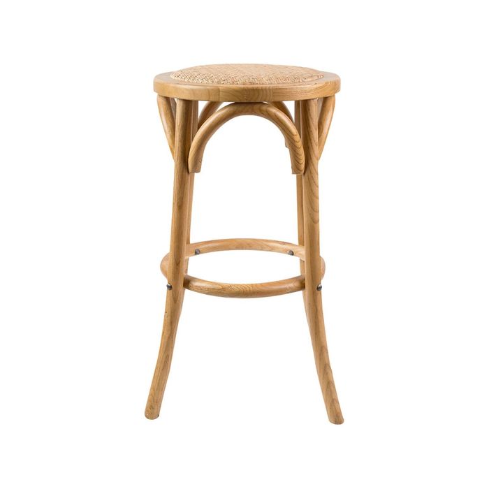 Aster 3pc Round Bar Stools Dining Stool Chair Solid Birch Wood Rattan Seat Oak Bunnings Australia