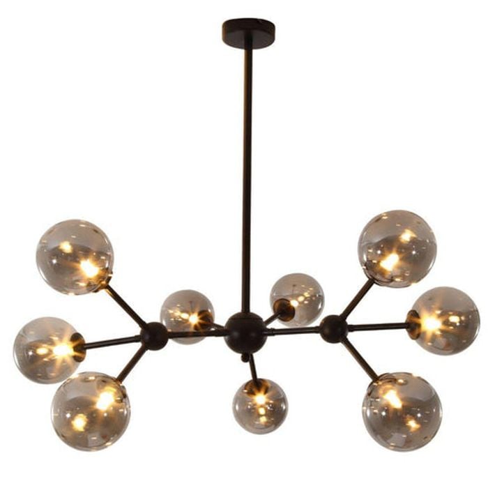 MODI 9 Light Smoke Glass Pendant