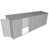 Build-A-Shed 1.2 x 6.0 x 2.0m Skillion Double Sliding Side Door Shed - Zinc