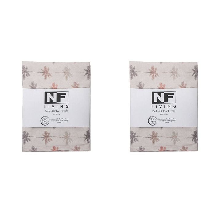 2x 2pc NF Home & Entertaining Essentials Lip Balm Tea Towel 25x18cm Multi