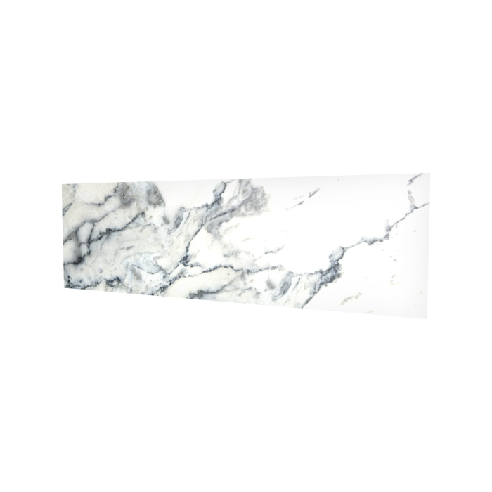 Bellessi 860 x 3050 x 4mm White Marble Motiv Polymer Splashback