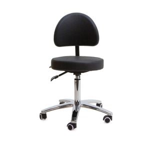 Stool With Backrest - Adjustable Round Home & Office Chair, Ergonomic Comfort - Back
