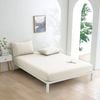 Dreamaker Micro Flannel Combo Fitted Sheet Set Cream King Single
