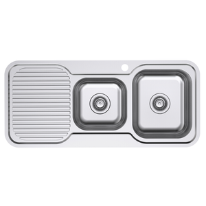 Everhard 1080mm 1TH RH Stainless Steel Classic Standard 1.75 Bowl And Drainer