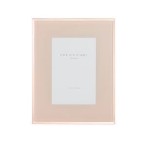 One Six Eight London Clara 7 X 5 Blush Glass Photo Frame