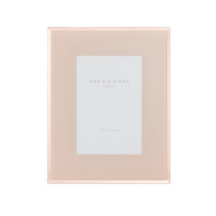 One Six Eight London Clara 7 X 5 Blush Glass Photo Frame