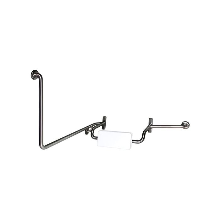 3Monkeez 960 x 600mm 32mm Back Rest Disabled LH Grab Rail WA-BRGR-90LH