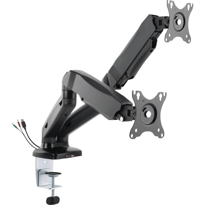 Lorell Height Adjustable Mounting Arm For Dual Display Monitor 6.3kg Black