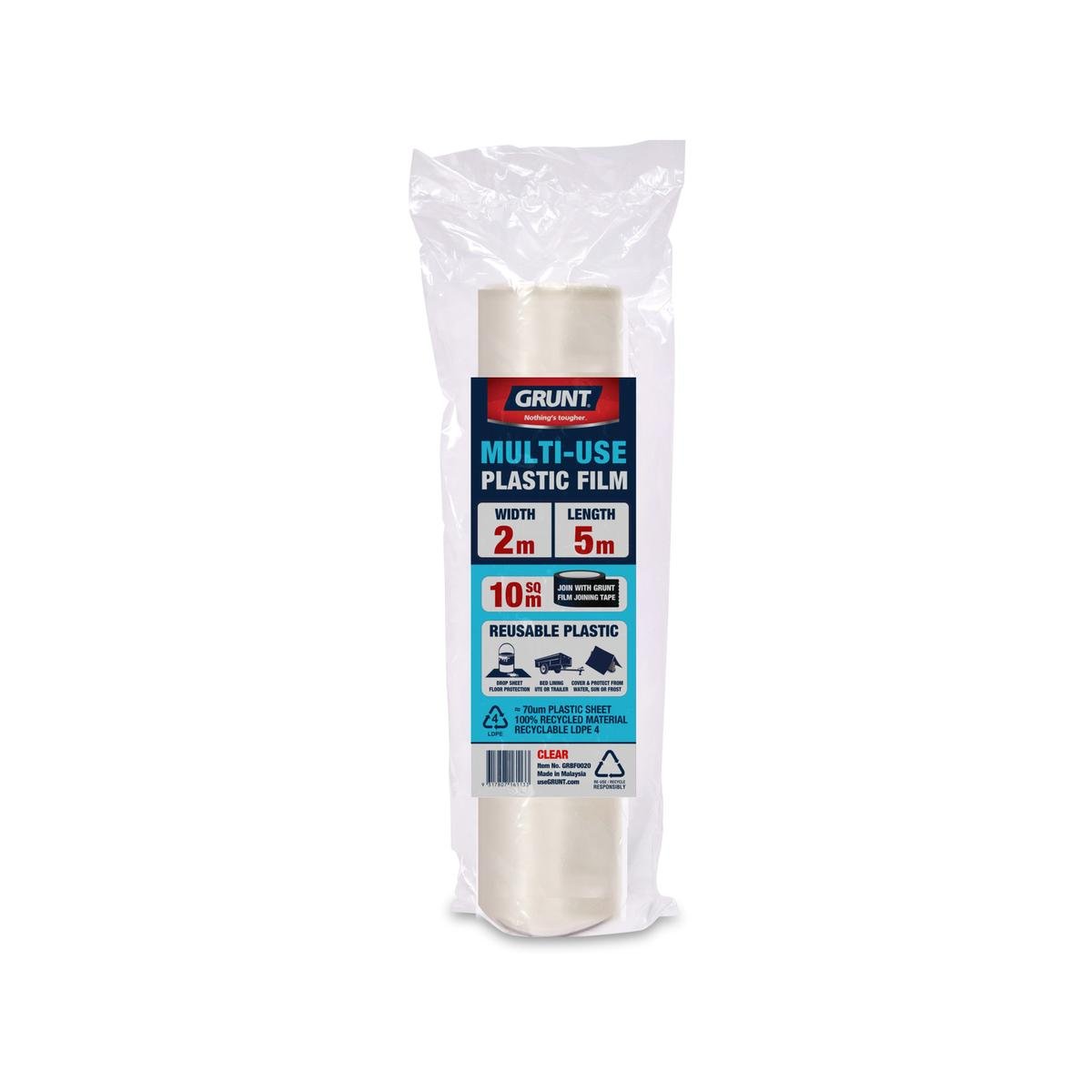 GRUNT 2m x 5m Clear 70um Multi Use Plastic Film - Bunnings Australia