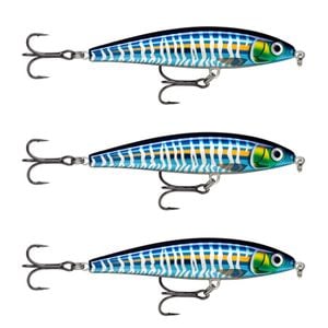 3x Rapala 10cm X Rap Magnum Prey Lipless Hard Body Fish Lures - HD Wahoo UV