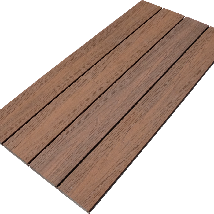 1138 x 566mm Modular Decking Leatherwood Composite Ekodeck Designer Single Panel