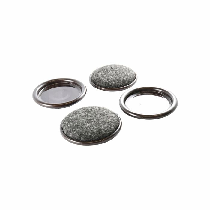 Surface Gard 51mm Round Carpet Based Castor Cups - 4 Pack