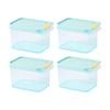 4PK LocknLock Freezer Fit Food Storage Container Microwave Safe 750ml Blue Lid