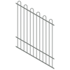ProtectorAl 0350-1200W x 1500H Palladium Silver Loop Top Pool Fence Panel Raked 16-30º