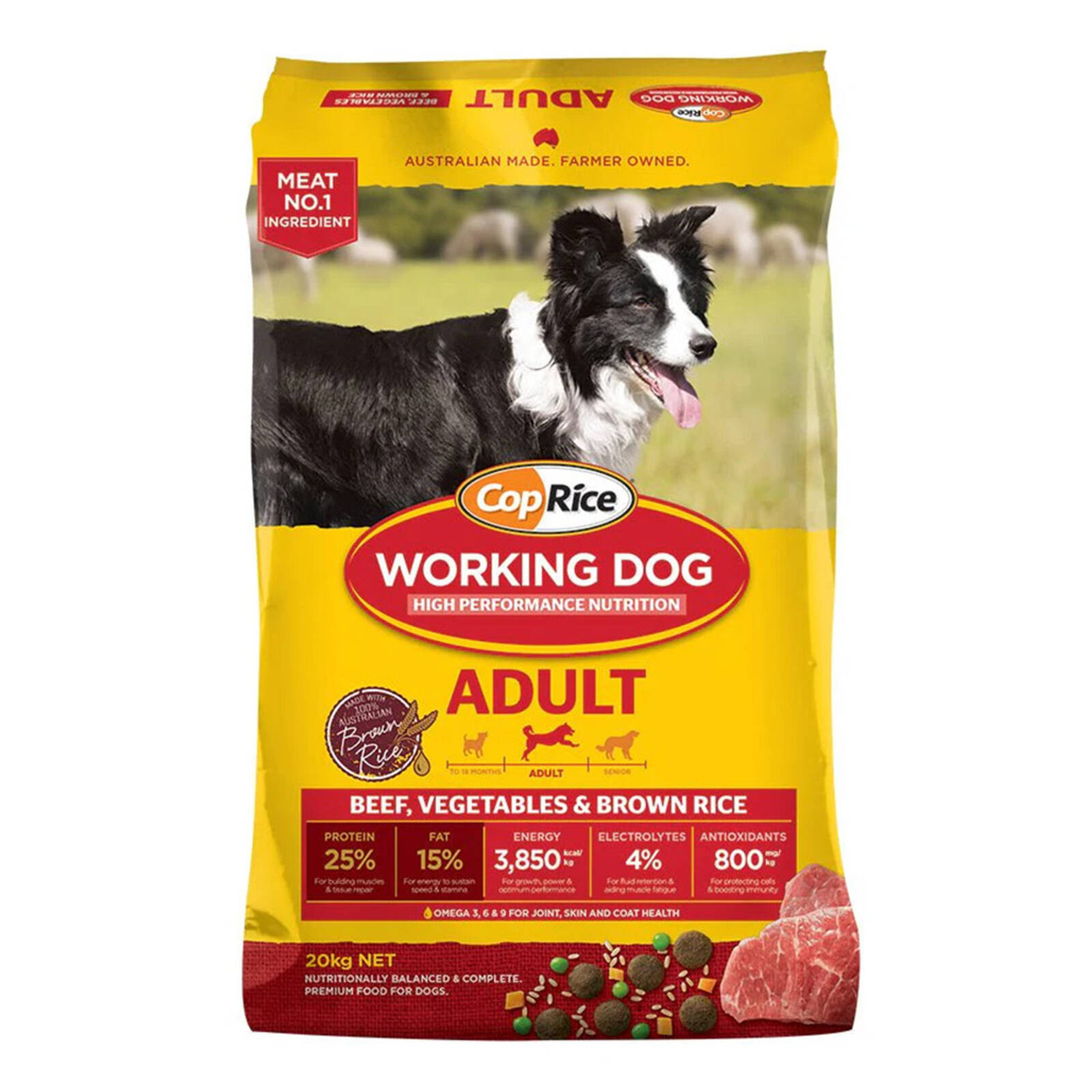Coprice Working Dog Adult Beef, Vegetables & Brown Rice Dry Dog Food 20 ...