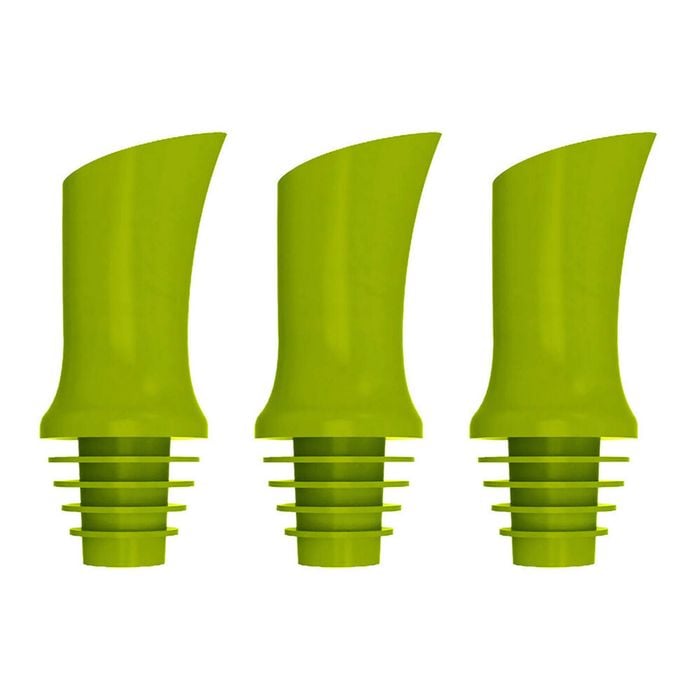 3PK Jokari Self-Sealing Bottle Pour Spout/Pourer - Green