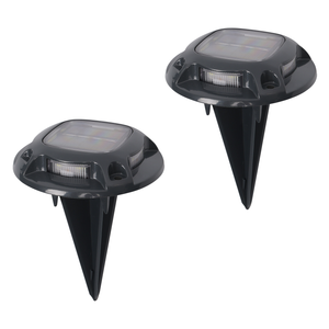 Arlec Lumina IP65 4Im Cool White & Blue Solar Deck Light - 2 Pack
