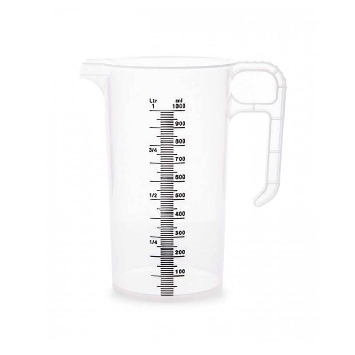 1l Measuring Jug Heavy Duty Clear Plastic Propylene Food Grade Bpa 5 Pro-jug
