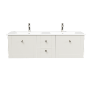 New England Joinery 1500mm Diadem Double Basin Alpha Top Wall Hung Vanity
