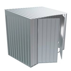 Build-a-Shed 1.5 x 2.3 x 2.0m Skillion Double Hinged Side Door Shed - Zinc