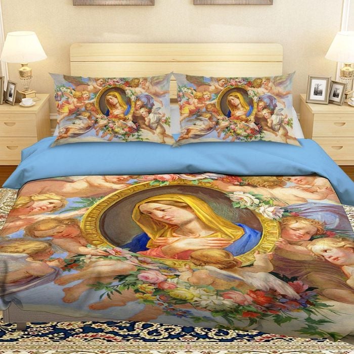 3D Photo Frame Angel 005 Bedding Set Pillowcases Quilt Duvet Cover Set Queen King