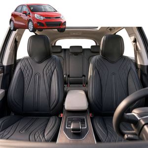 Australian Goose Front Seat Covers for Kia Rio 2012 - 2016 (UB) - PU Leather, Black (2pc)