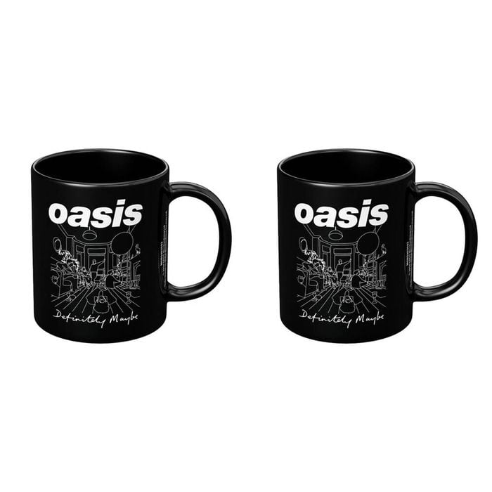 2PK Impact Rock Merchandise Oasis Definitely Maybe Mug Black And White