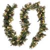 Christabelle 2.7m Christmas Garland with LED Lights Glittery Snow Bristle Tree Decoration Ornament