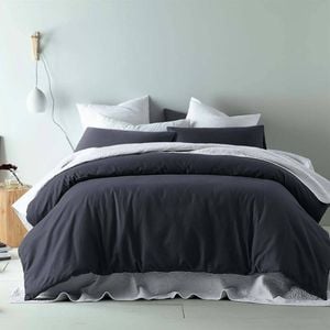Accessorize Bedroom Collection Queen Bed Accessorize Slate Waffle Cotton Quilt Cover Set