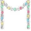 P&P Silver Christmas Tinsel Garland 5m Long Battery Operated LED Lights Decor