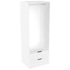 Lugna 2048 x 750 x 580mm White Hanging 2 Drawer Storage Cabinet - White