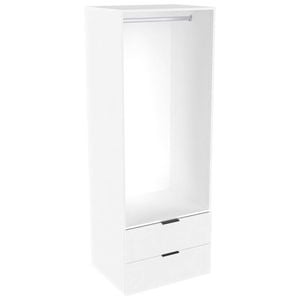 Lugna 2048 x 750 x 580mm White Hanging 2 Drawer Storage Cabinet - White