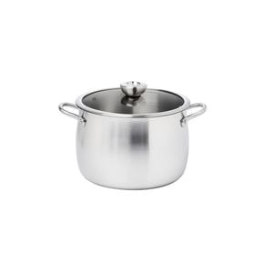 Meyer White Steel Stainless Steel Induction Stockpot With Glass Lid  24cm/7.6l