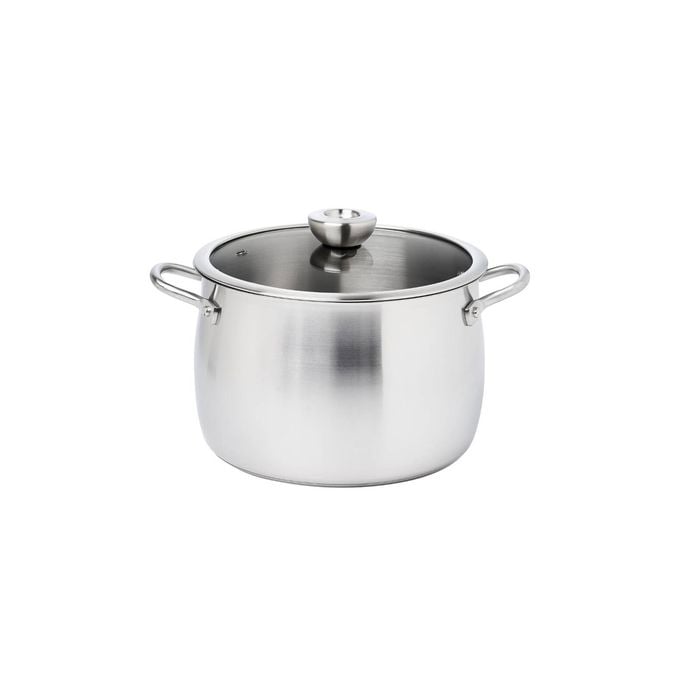 Meyer White Steel Stainless Steel Induction Stockpot With Glass Lid  24cm/7.6l