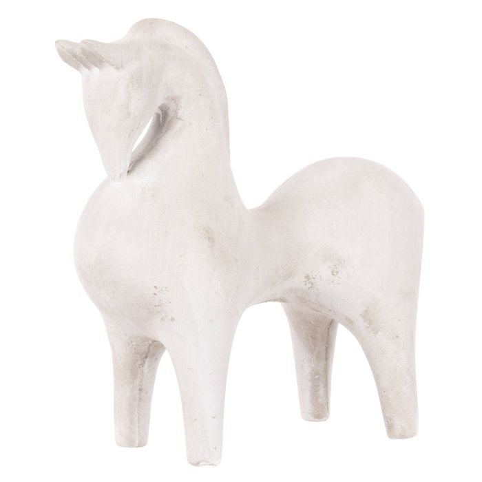 Amalfi Academy Hercules Horse Sculpture Cement Grey 25.5x12x26cm