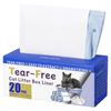 PaWz Cat Litter Bags 45 x 50cm 10kg 2Rolls 40ct Drawstring HDPE White Blue