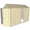 Build-a-Shed 1.5 x 3.0 x 2.3m Single Sliding Side Door Gable Shed - Cream