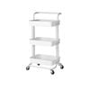 SOGA 3 Tier Steel White Movable Kitchen Cart Storage Organizer