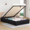 Alfordson Bed Frame Single Gas Lift Storage Base Black