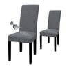 Catzon Dining Chair Covers Stretch Chair Slipcover Set of 2-DarkGrey