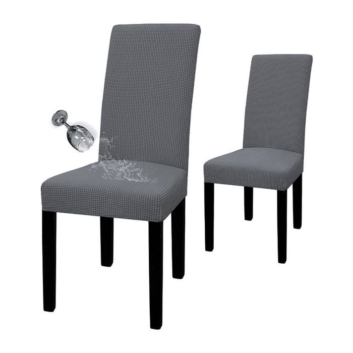 Catzon Dining Chair Covers Stretch Chair Slipcover Set of 2-DarkGrey