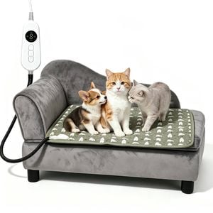 Advwin Pet Sofa Bed Dog Cat Bed + Pet Heating Pad