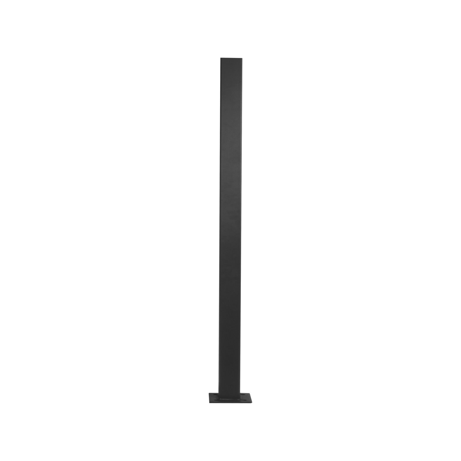 RapidFence 50 x 1600mm Black Steel Capped Flanged Fence Post - 1600mm