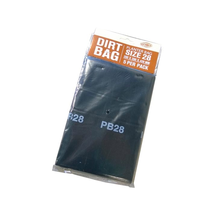 Rockdale 200 x 200 x 420mm Size 28 Planter Bags - 5 Pack