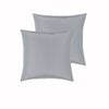 Peppermill Pair of Satin European Pillowcases Silver