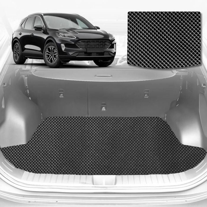 6D Diamond Car Boot Mat for Ford Escape ZH2020-Current-Cargo Mat-Black-Outback GT